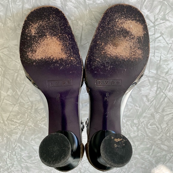 Hype Retro Patent Funky Heels 8 - Picture 6 of 7